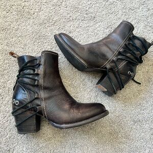 BED STU | Blaire Women’s 9 Distressed Leather Cobbler Series Heel Ankle Boots